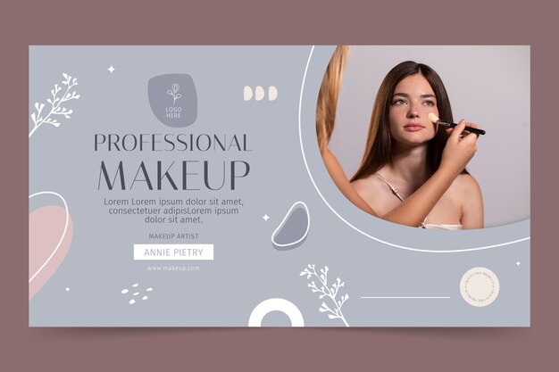 Fondo di contrazione dell'artista di trucco di design piatto