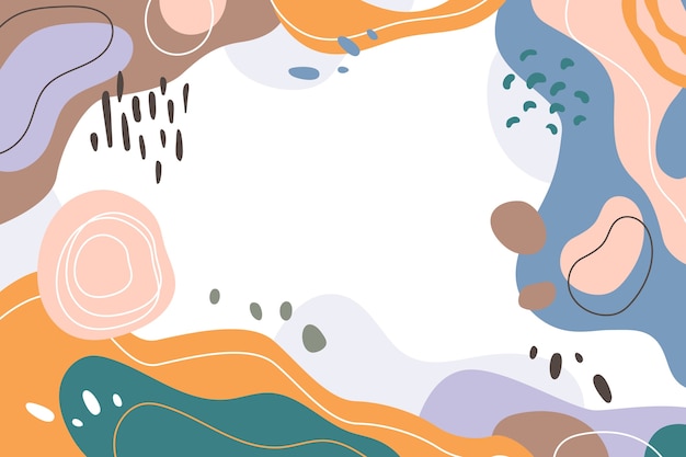 Fondo di doodle astratto di design piatto disegnato a mano