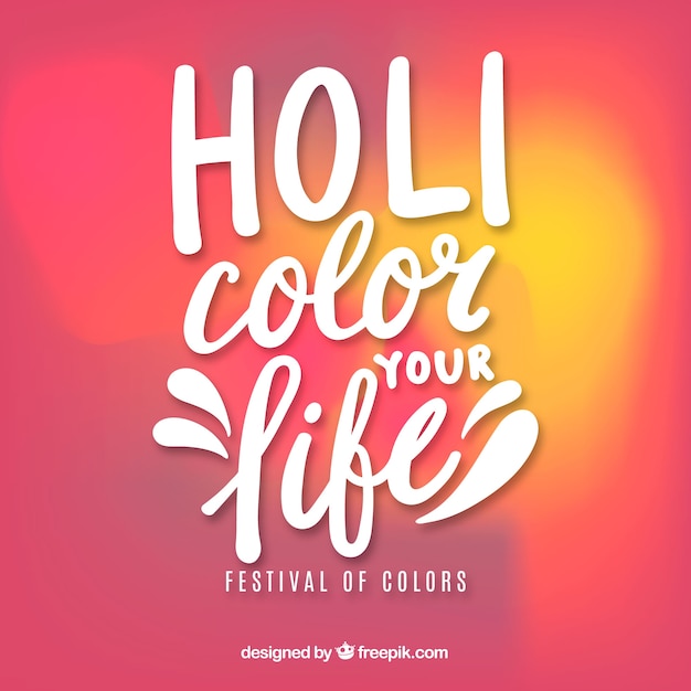 Fondo di festival di holi disegnato a mano