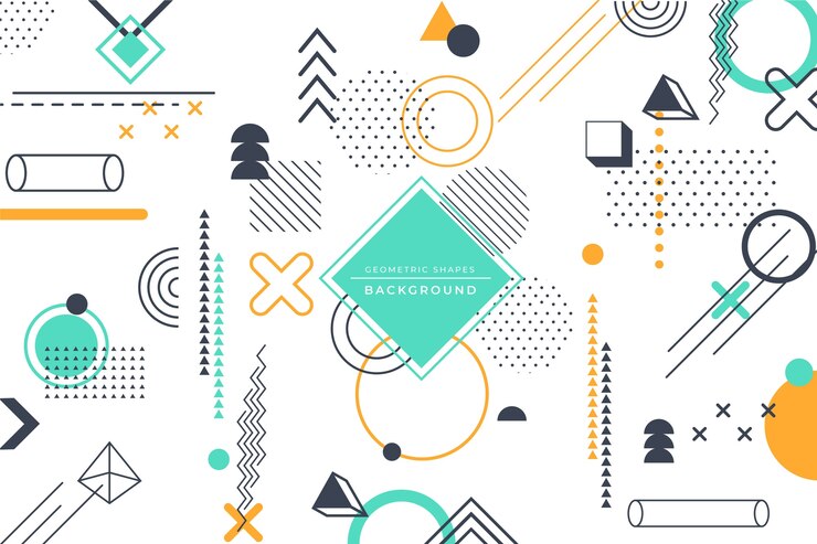 Vettore gratuito fondo di modelli geometrici piatti