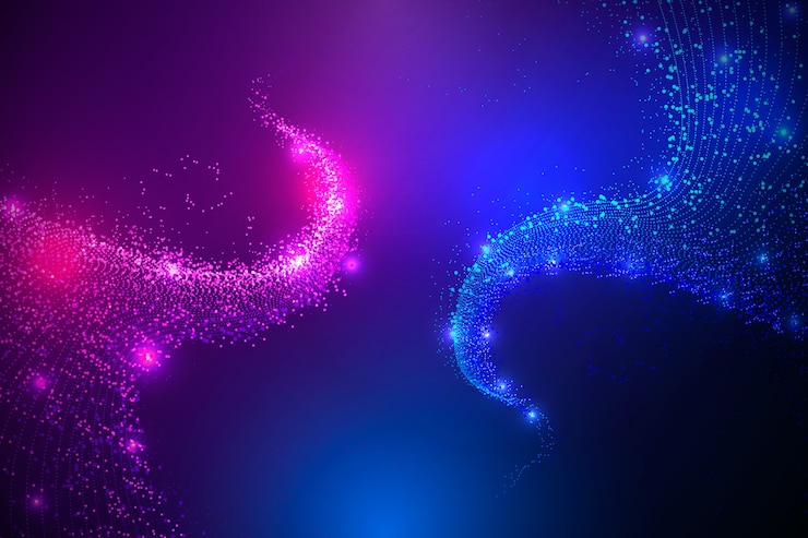 Vettore gratuito fondo di particelle luminose