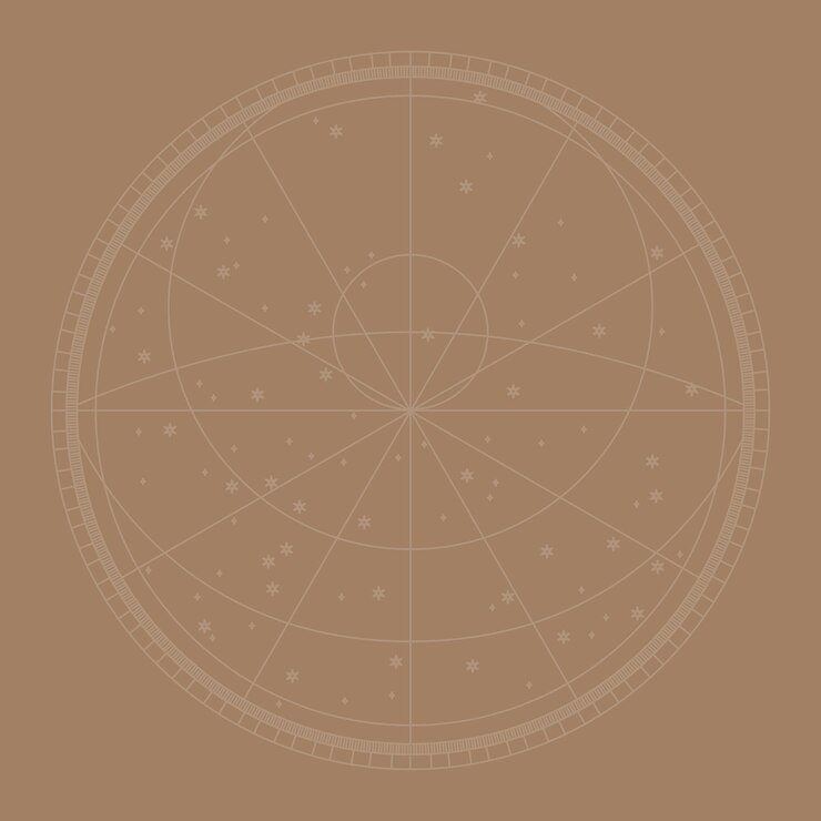 Vettore gratuito fondo di vettore della mappa della costellazione della linea in marrone