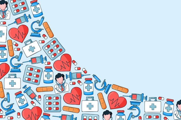 Fondo disegnato a mano del giorno del medico nazionale