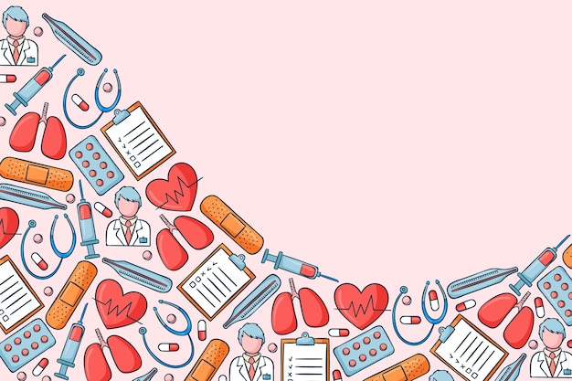 Fondo disegnato a mano del giorno del medico nazionale