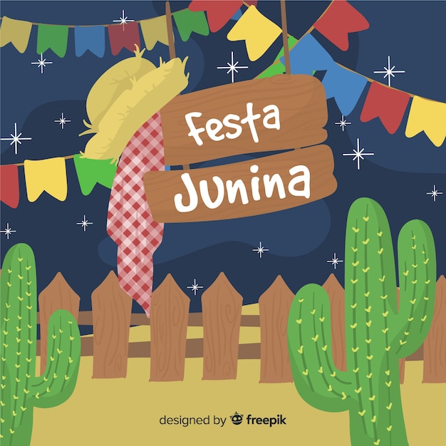 Fondo disegnato di festa junina