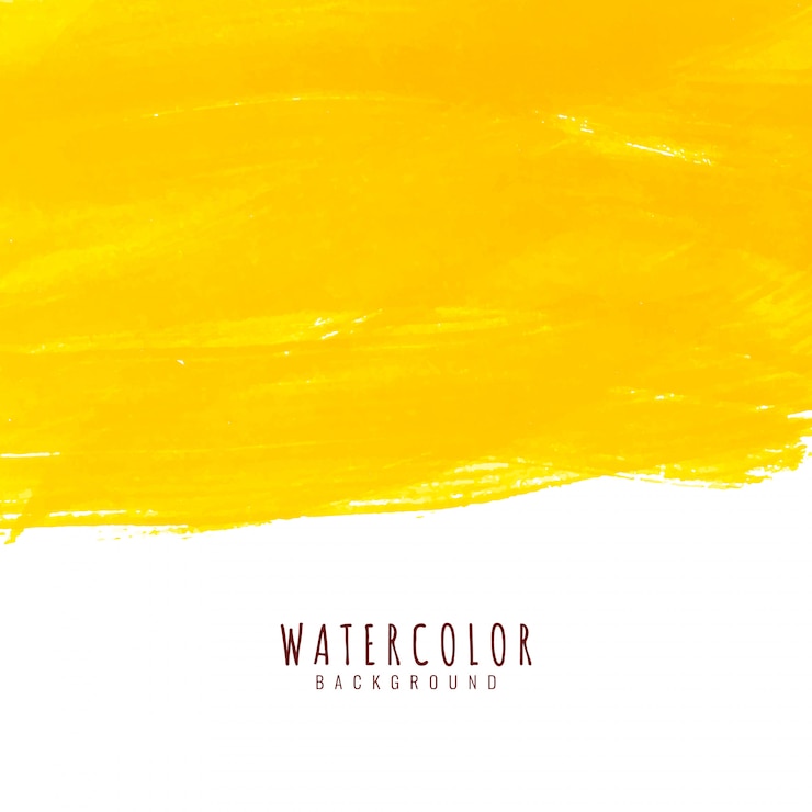 Vettore gratuito fondo elegante dell'acquerello giallo luminoso astratto