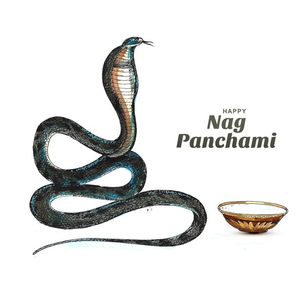 Fondo felice della carta del festival indiano del nag panchami