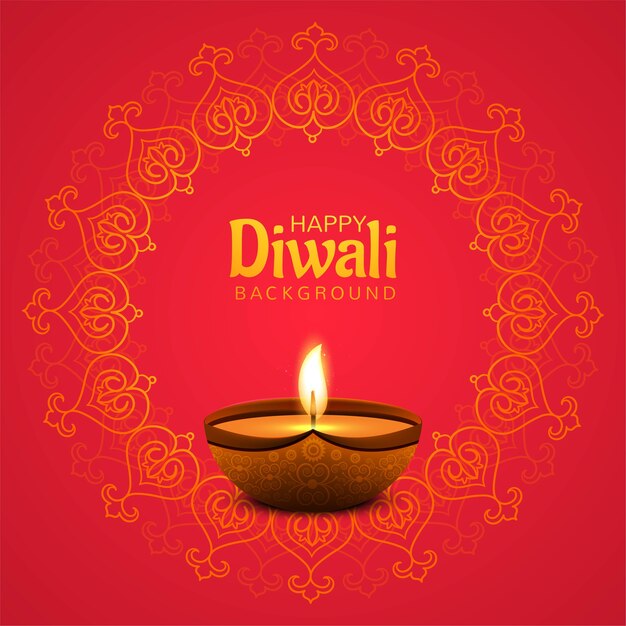 Fondo felice della carta di celebrazione del festival di diwali