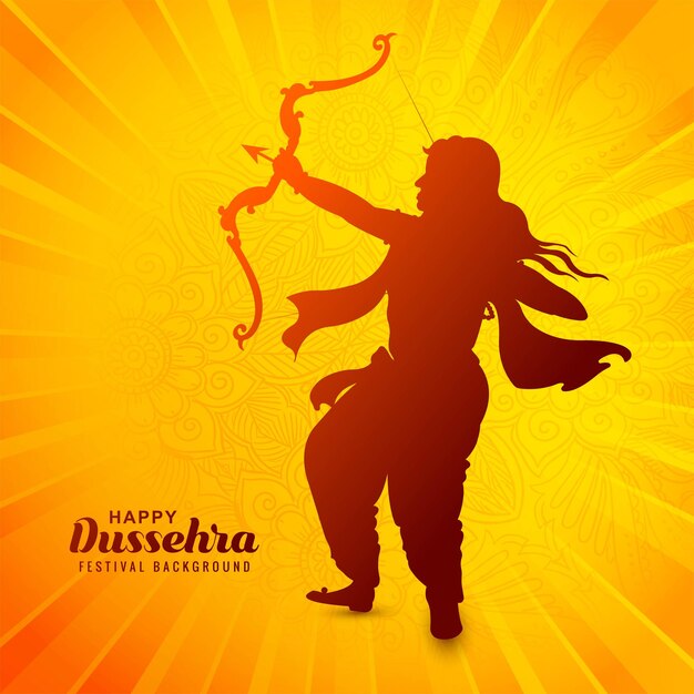 Fondo felice della carta di festa dell'illustrazione del festival di dussehra
