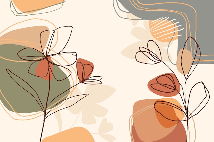 Vettore gratuito fondo floreale astratto disegnato a mano