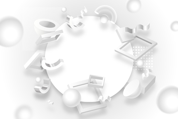 Vettore gratuito fondo geometrico bianco 3d realistico