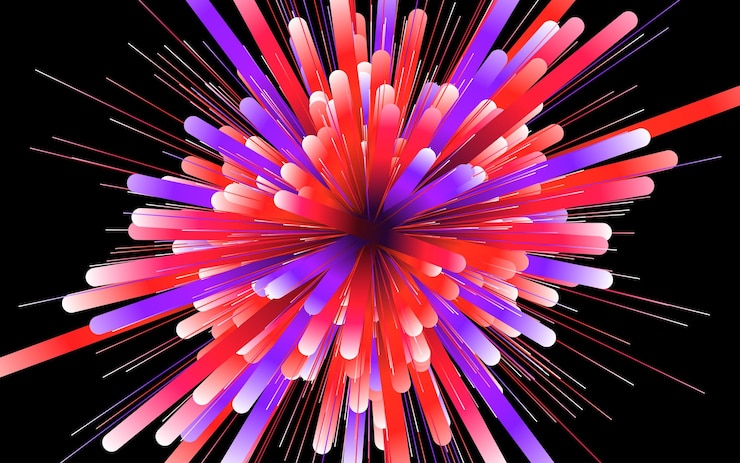 Vettore gratuito fondo geometrico circolare astratto modello di movimento centrico dinamico starburst
