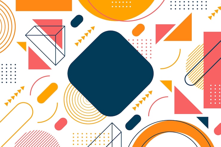 Vettore gratuito fondo geometrico piatto