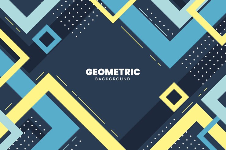Vettore gratuito fondo geometrico piatto