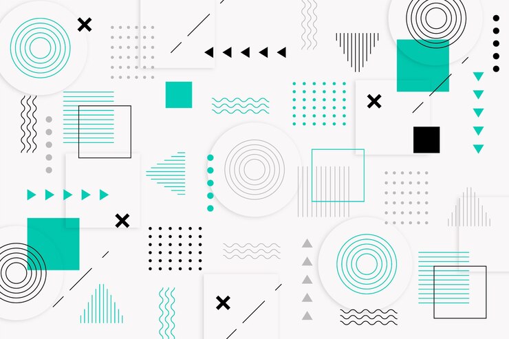 Vettore gratuito fondo geometrico piatto