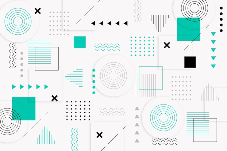Vettore gratuito fondo geometrico piatto