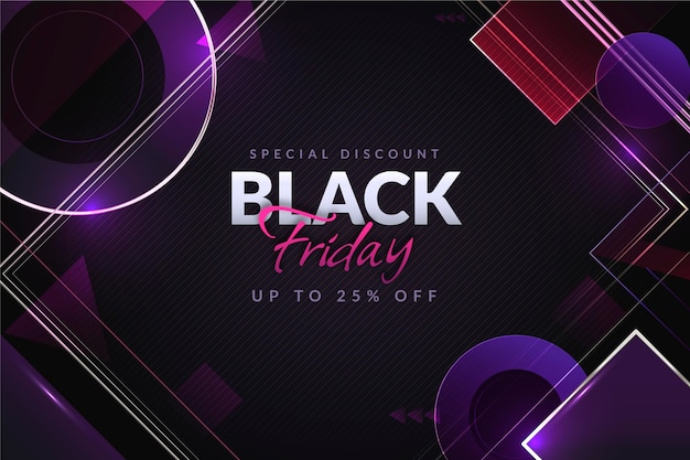 Fondo geometrico realistico del black friday