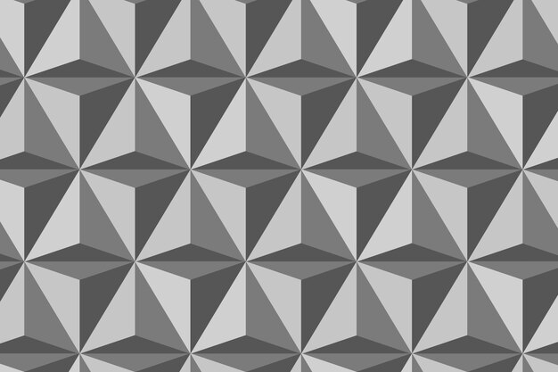 Fondo grigio di vettore del modello geometrico 3D del triangolo nello stile moderno