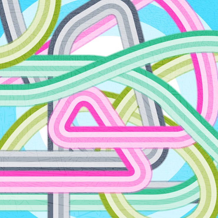 Vettore gratuito fondo moderno di lerciume della discoteca di vettore con le linee curve