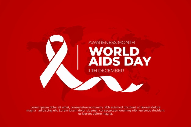 Fondo piatto della giornata mondiale dell'AIDS