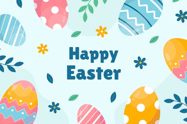 Fondo piatto di celebrazione di pasqua