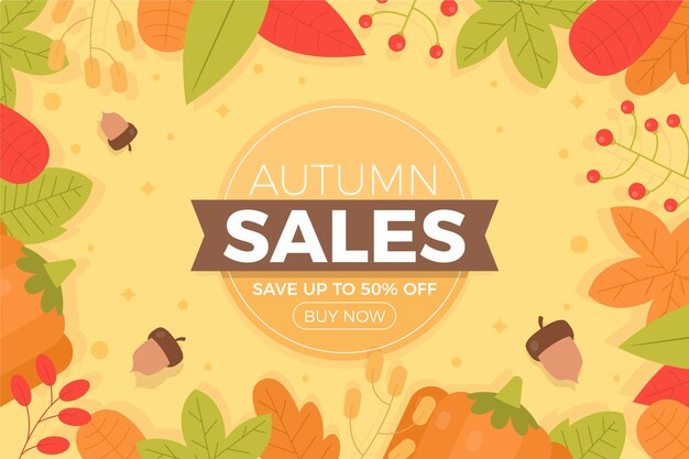 Fondo piatto di vendita di autunno