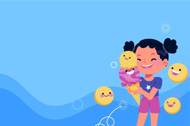 Fondo piatto disegnato a mano del giorno del sorriso del mondo