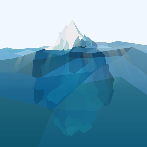 Fondo poligonale dell'iceberg
