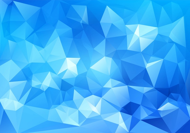 Vettore gratuito fondo poligonale geometrico blu astratto