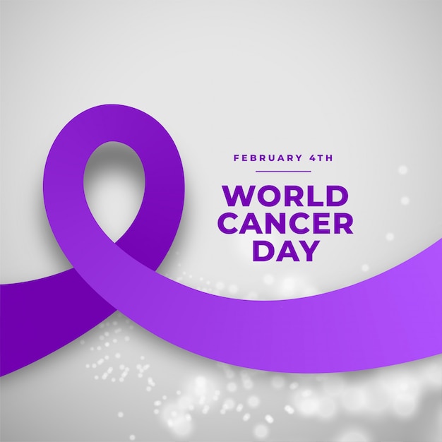 Fondo porpora di giorno del cancro del mondo del nastro