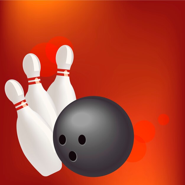 Fondo realistico di bowling dell&#39;illustrazione