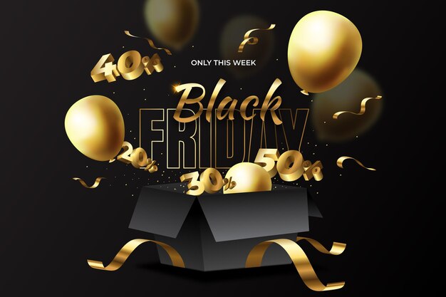 Fondo realistico di vendita del black friday