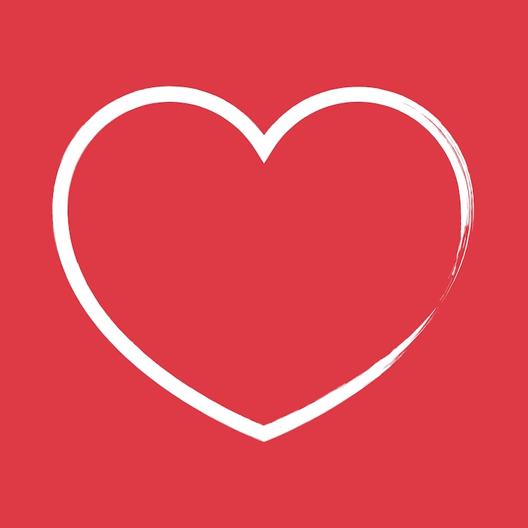 Vettore gratuito fondo rosso del cuore del colpo di pennello bianco