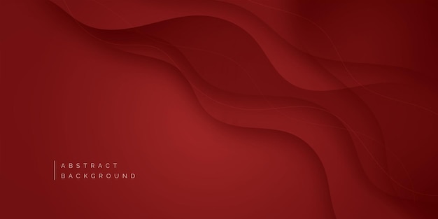 Fondo rosso dell'insegna dell'estratto di affari con il post di progettazione di vettore di forme ondulate di gradiente fluido