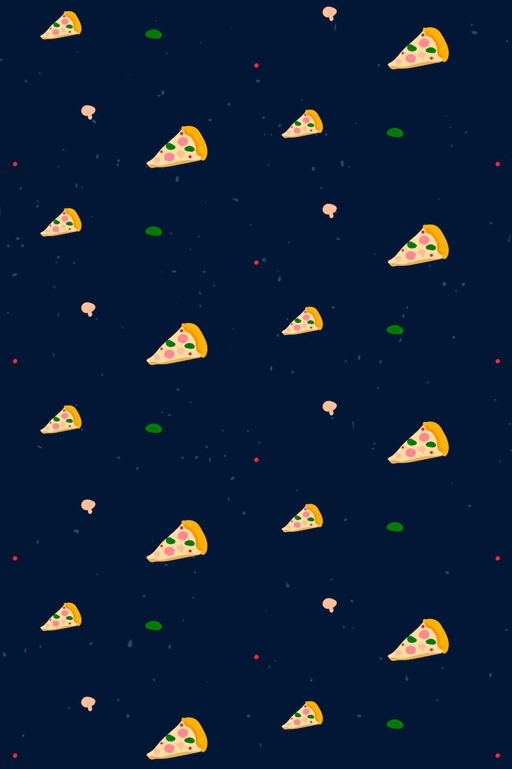 Vettore gratuito fondo senza cuciture del modello della pizza di vettore vector