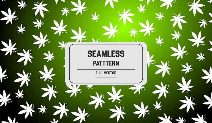 Vettore gratuito fondo senza cuciture del modello di progettazione del modello di cannabis