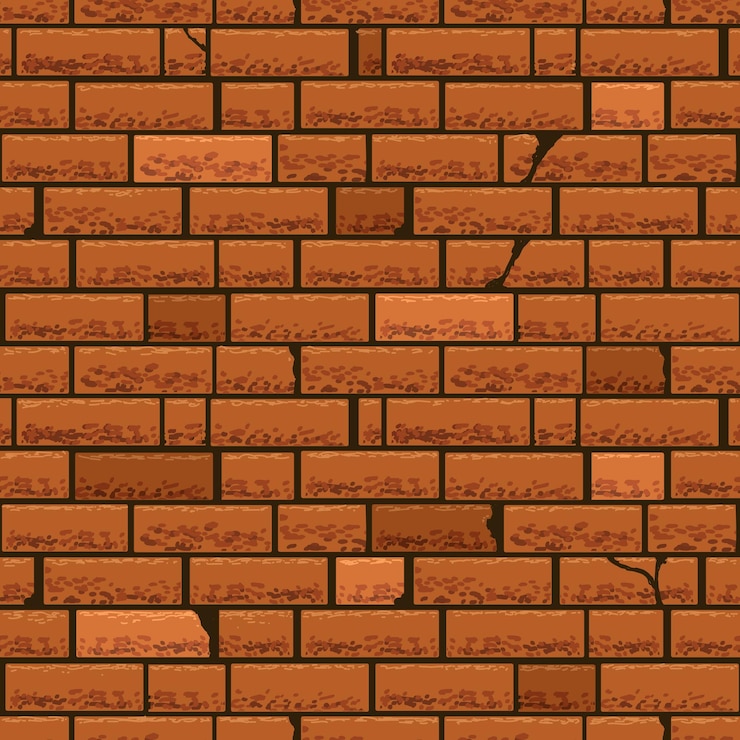 Vettore gratuito fondo senza cuciture del muro di mattoni rossi.