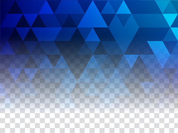 Vettore gratuito fondo trasparente di cristallo geometrico di colore blu moderno