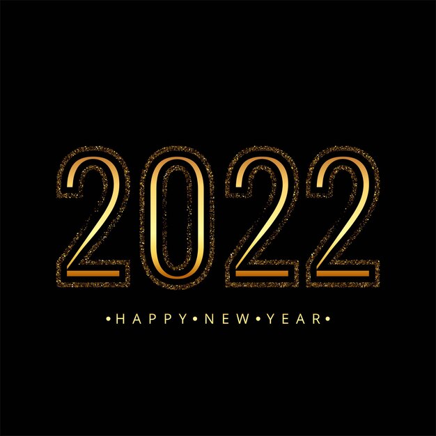 Fondo variopinto della carta del testo del nuovo anno incandescente del 2022