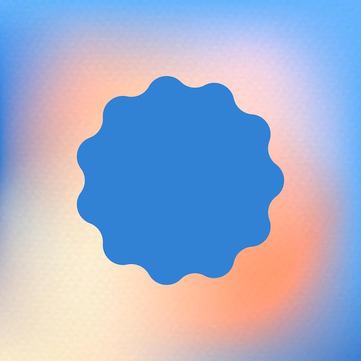 Vettore gratuito forma astratta del cerchio blu in funky