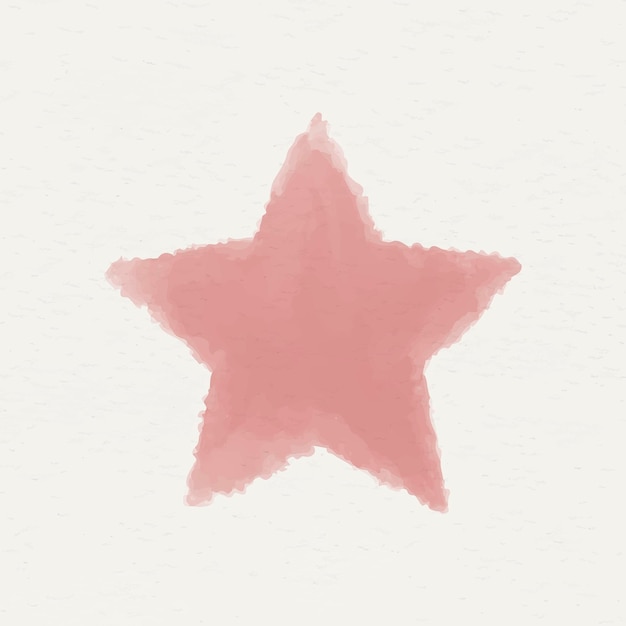 Forma geometrica della stella rossa dell'acquerello