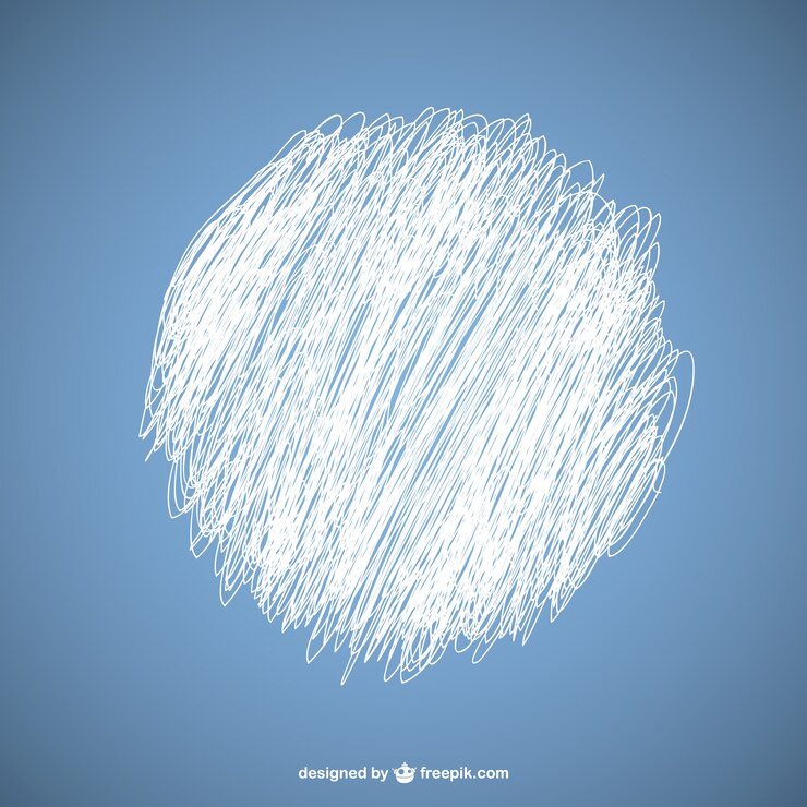 Vettore gratuito forma rotonda scribble