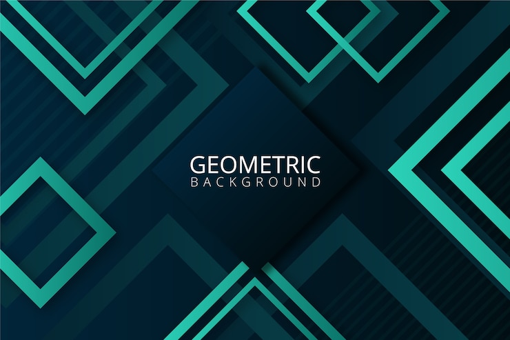 Vettore gratuito forme geometriche gradienti su sfondo blu