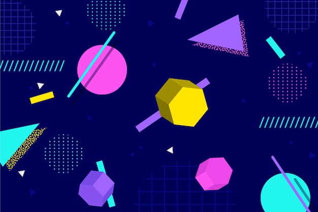 Forme geometriche in design piatto