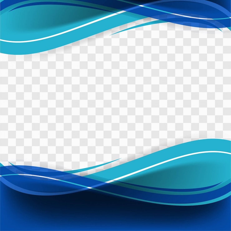 Vettore gratuito forme ondulate blu su sfondo trasparente