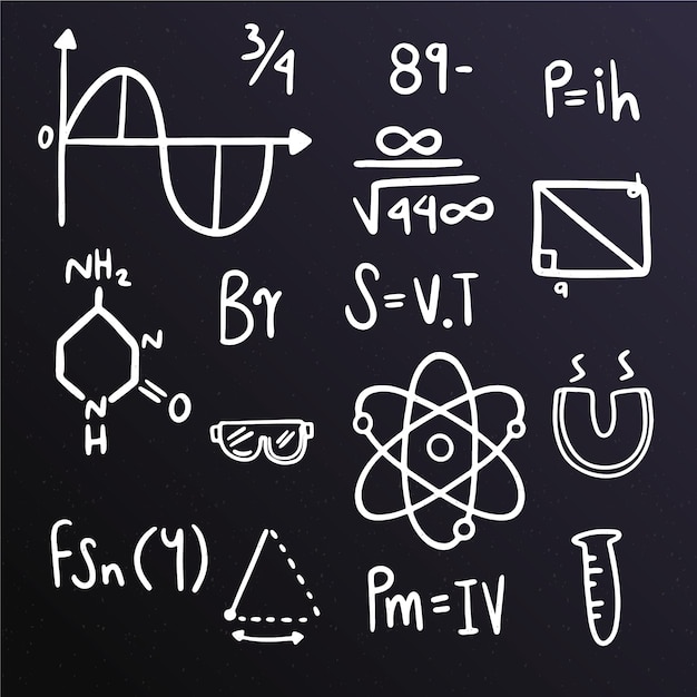 Formule scientifiche sulla lavagna