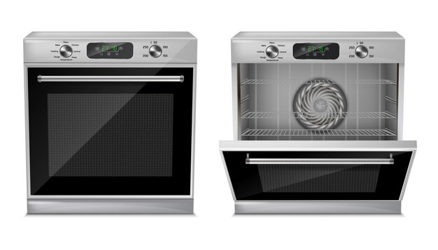 Forno compatto realistico con display digitale, timer, programmi di cottura preimpostati