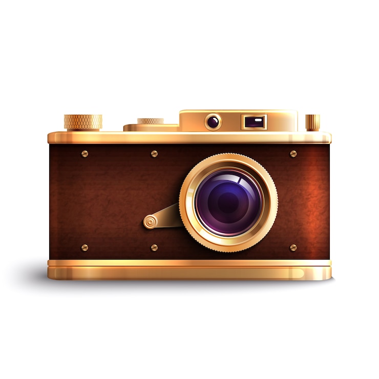Vettore gratuito fotocamera stile retrò