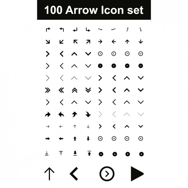 Freccia set di icone