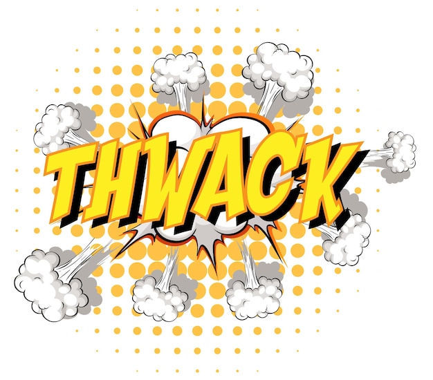 Fumetto comico con testo thwack